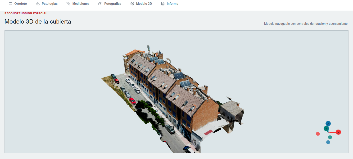 Modelo 3D de cubierta en Roof-View
